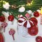 36 pcs Multi-Size Candy Cane Shatterproof Ball Ornaments (Red)